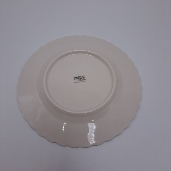 Syracuse China Elizabeth Floral Platinum Gilt Scalloped Bread Butter Plate - Picture 3 of 5